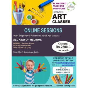 Art Classes – Online Sessions for All Age Groups